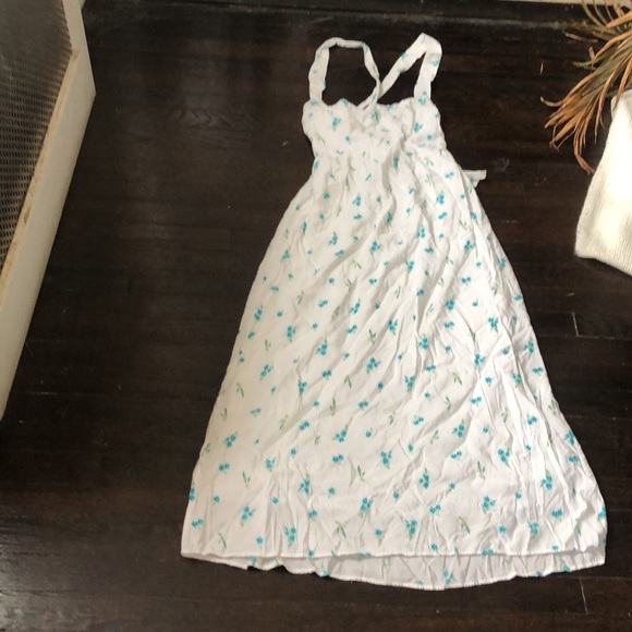 Show me your MUMU x Revolve Marmont midi bluebell ditsy dress size L NWT - Picture 3 of 11